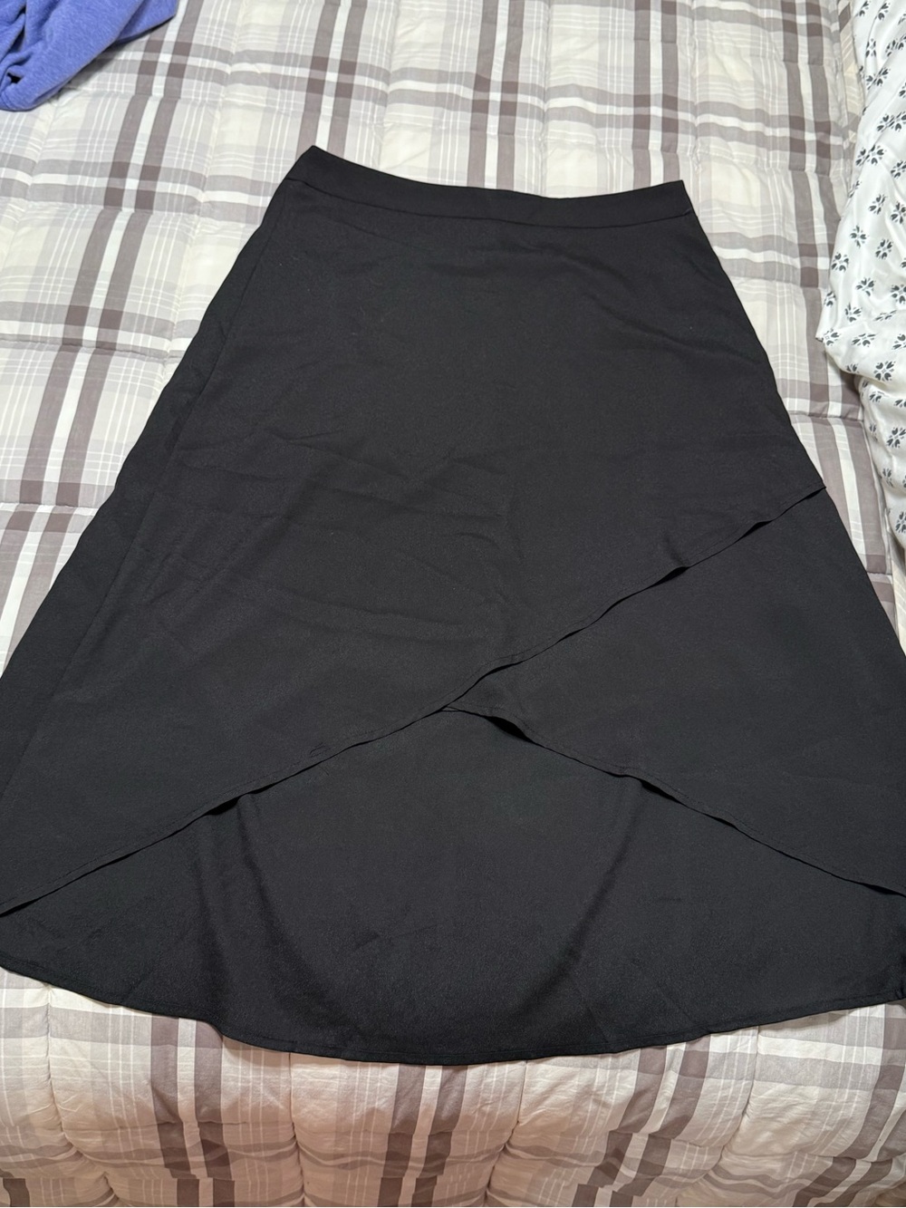 The Limited Black A-Line Wrap-Front Skirt